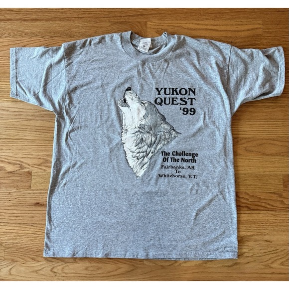 Fruit of the Loom Other - Vintage 1999 Y2K Yukon Quest T Shirt Men's XL Sled Dog Race Graphic Husky Alaska